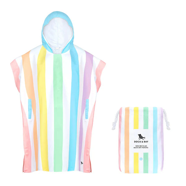 Dock & bay kids hooded poncho in unicorn