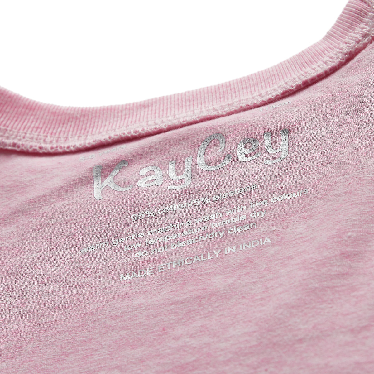 Close-up of a pink garment with &