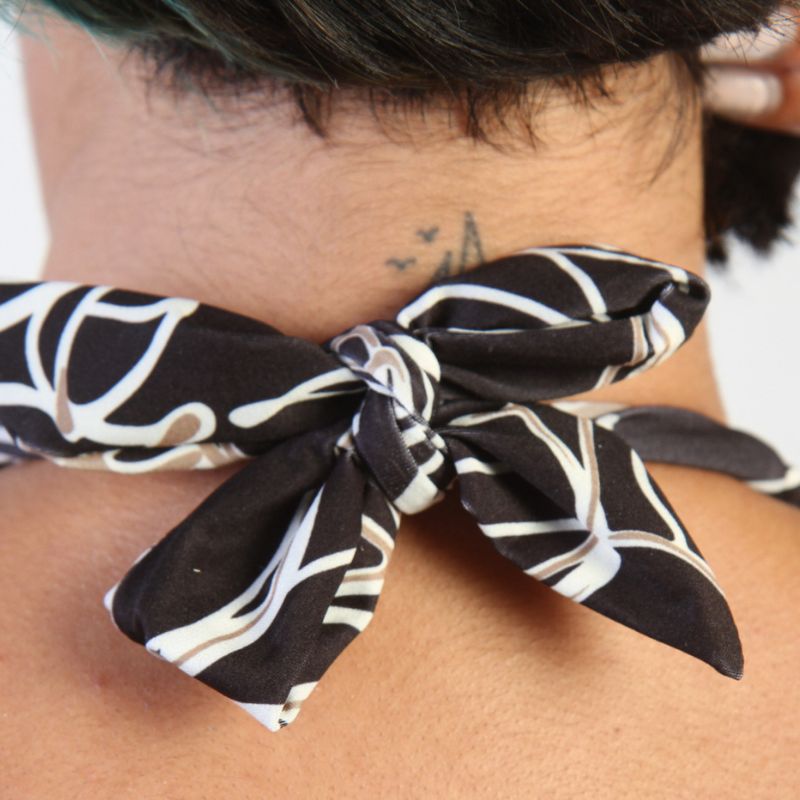 Kes-Vir™ Ladies Swim Top Black Floral