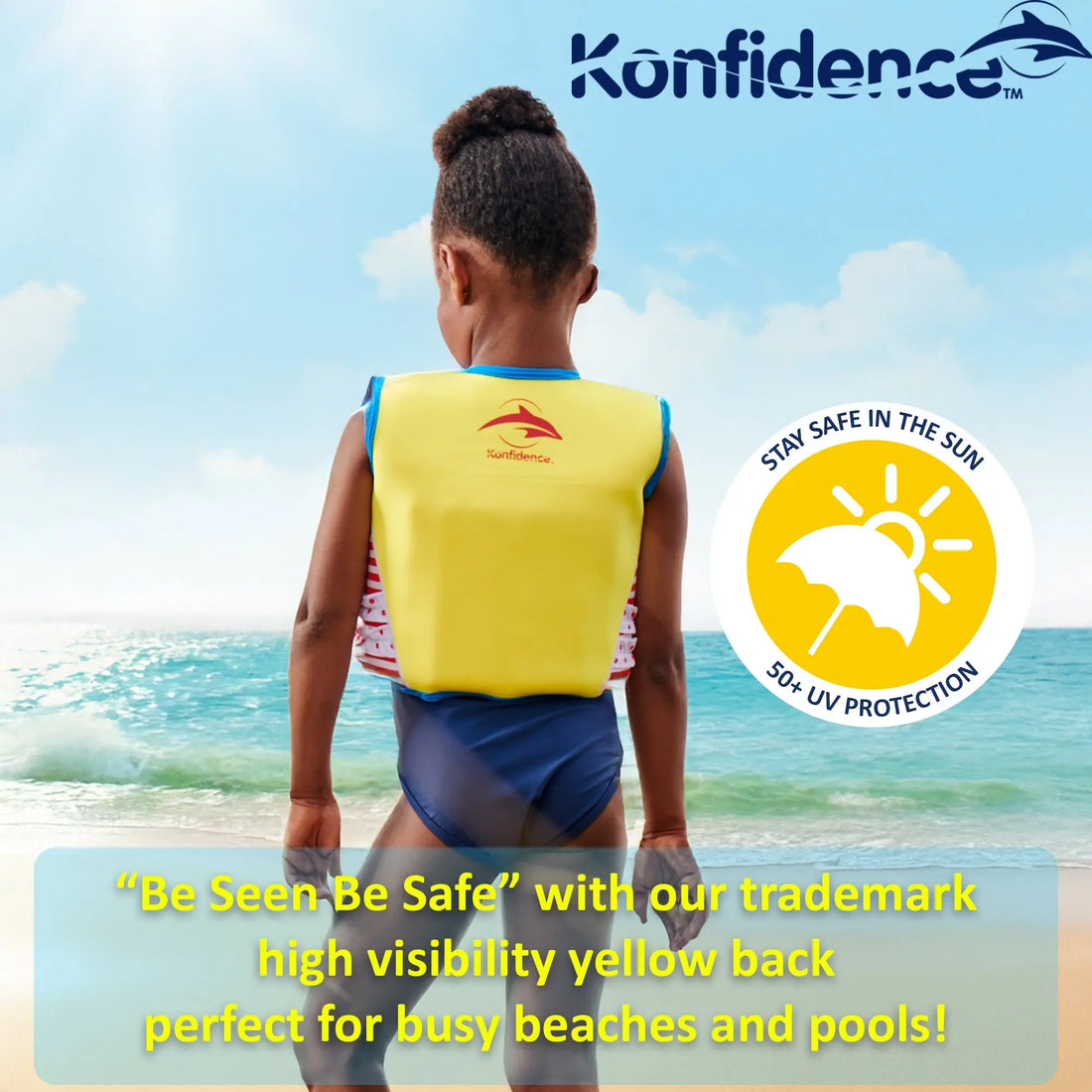 Konfidence™ Swim Jacket – Kids Swim Vest with Removable Strap (2–6 Years)