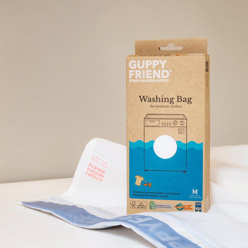Guppyfriend microfibre catching laundry bag for washing synthetic swimwear and sportswear