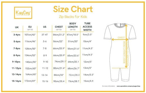 KayCey®Z Secret Zip Back Jumpsuits - Short Sleeve / Ankle Length (KIDS)