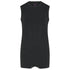 A dark charcoal gray sleeveless  with snap closures at the crotch, shown against a plain white background.