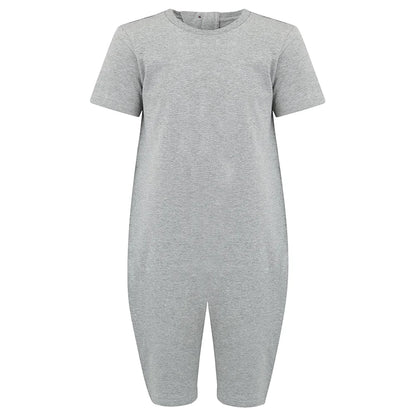 A light gray short-sleeve with a crew neck, shown against a plain white background.