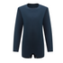 Navy blue long-sleeve on a white background poppers in the inner legs