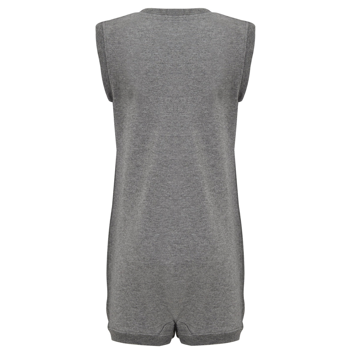 the back of the Gray sleeveless on a white background