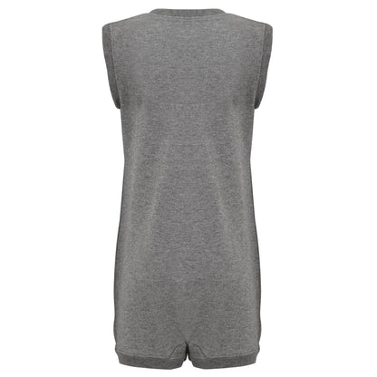 the back of the Gray sleeveless on a white background