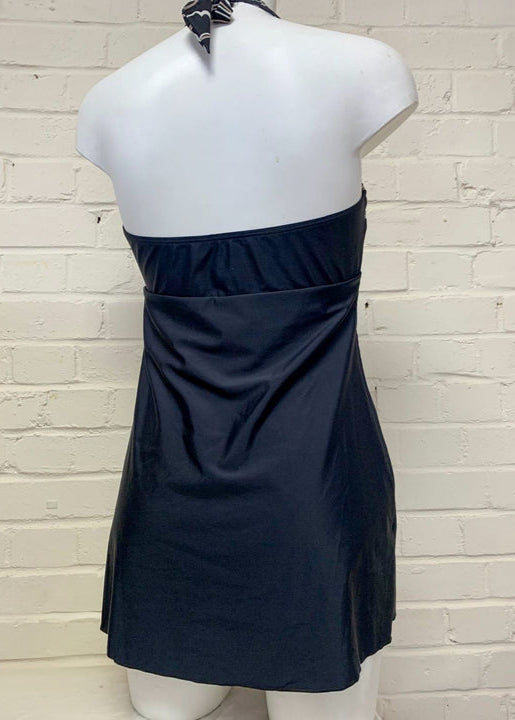 Kes-Vir Ladies Swim Dress in Black Floral