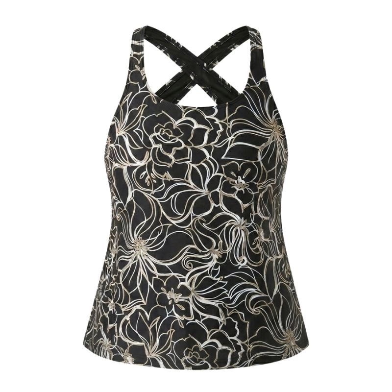Kes Vir Tankini top with bust support and cross back