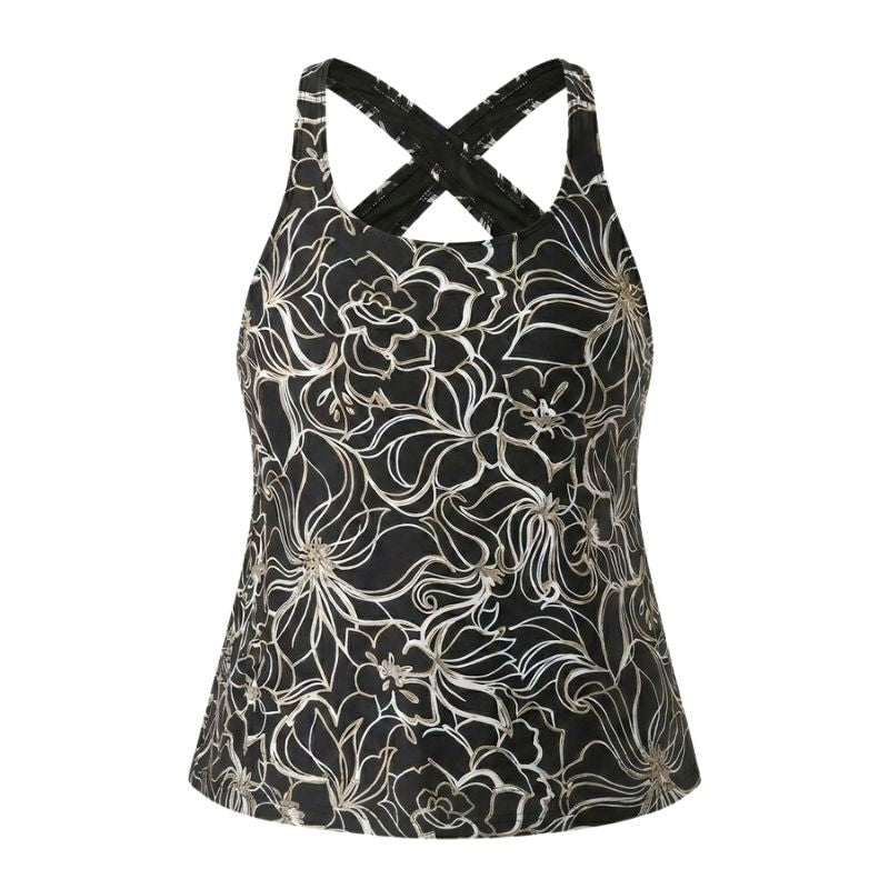 Kes Vir Tankini top with bust support and cross back