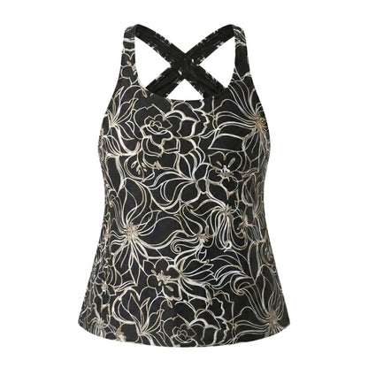 Kes Vir Tankini top with bust support and cross back