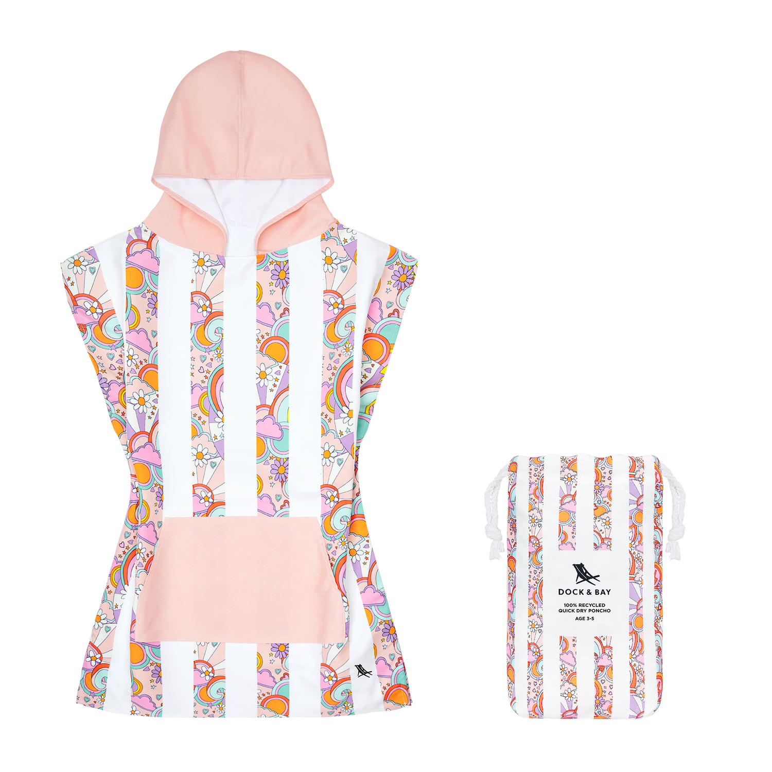 Dock &amp; Bay Kids Poncho - Quick Dry Hooded Towel