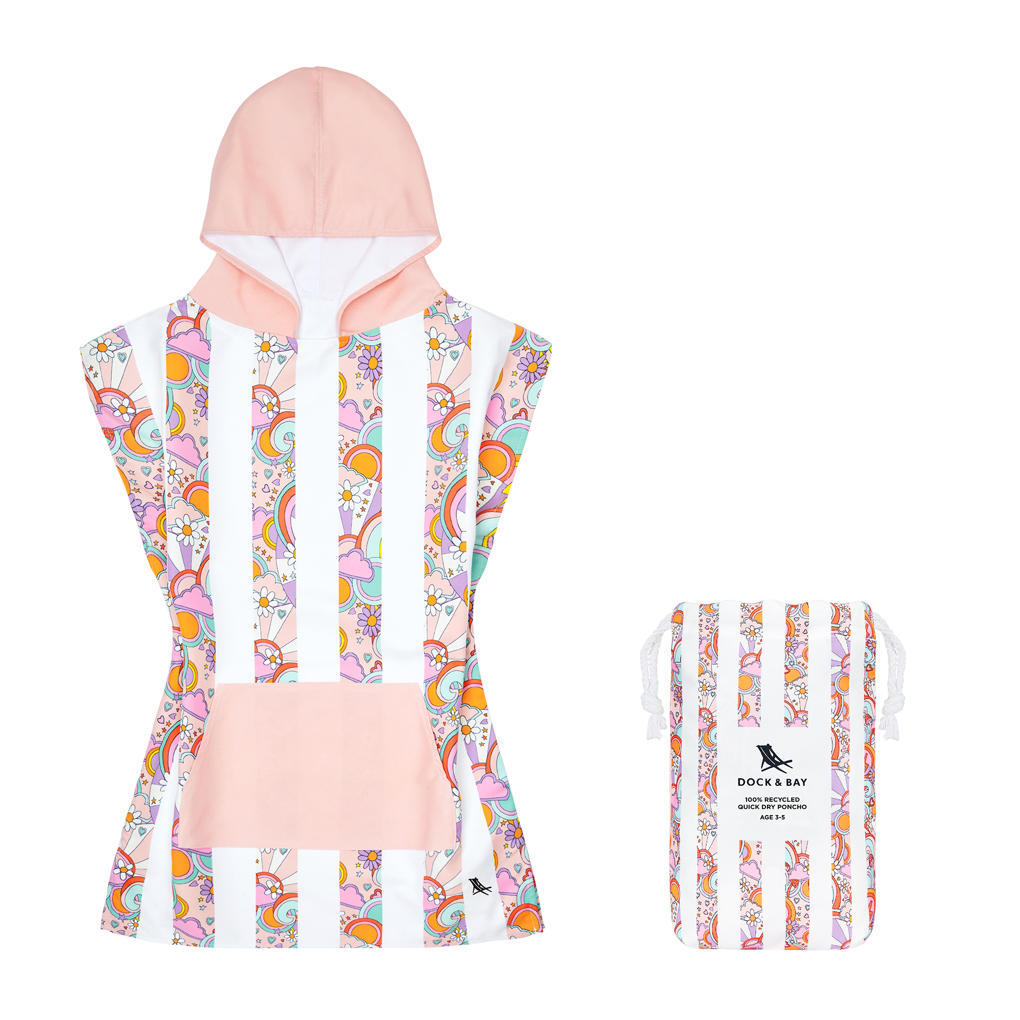 Dock &amp; Bay Kids Poncho - Quick Dry Hooded Towel