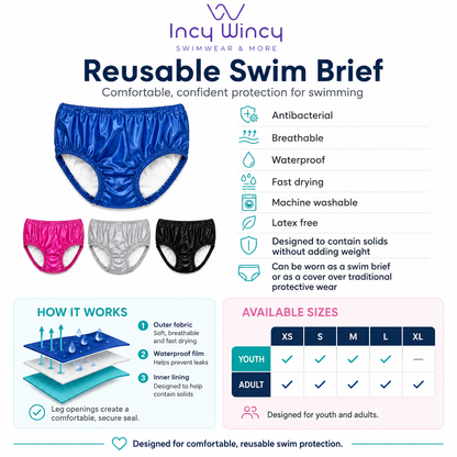 UP360 Youth Reusable Incontinence Swim Briefs