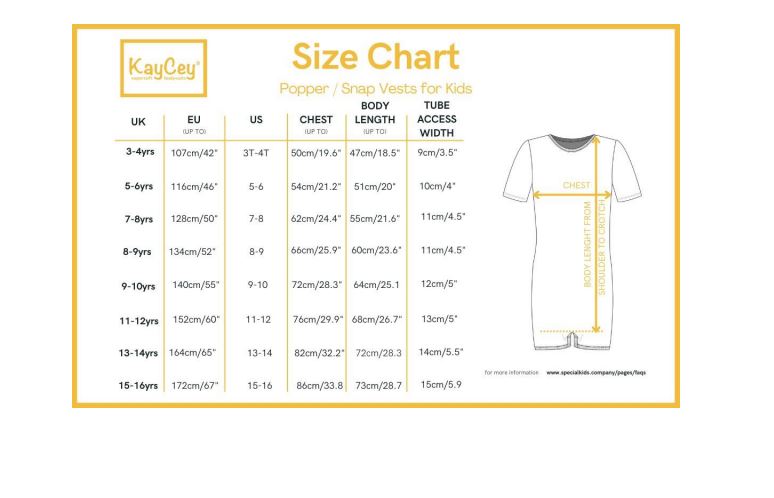 KayCey Kids Sleeveless Popper Bodysuit with Tube Access