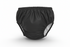 Black diaper cover with a white inner lining, shown flat against a white background.