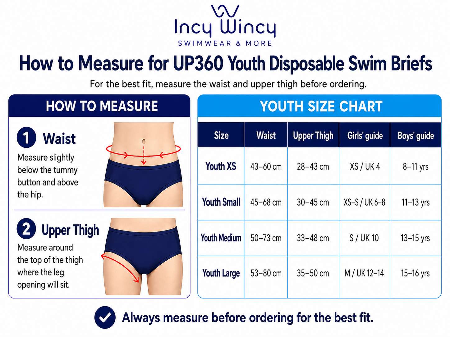 UP360 Youth Disposable Swim-sters - Single