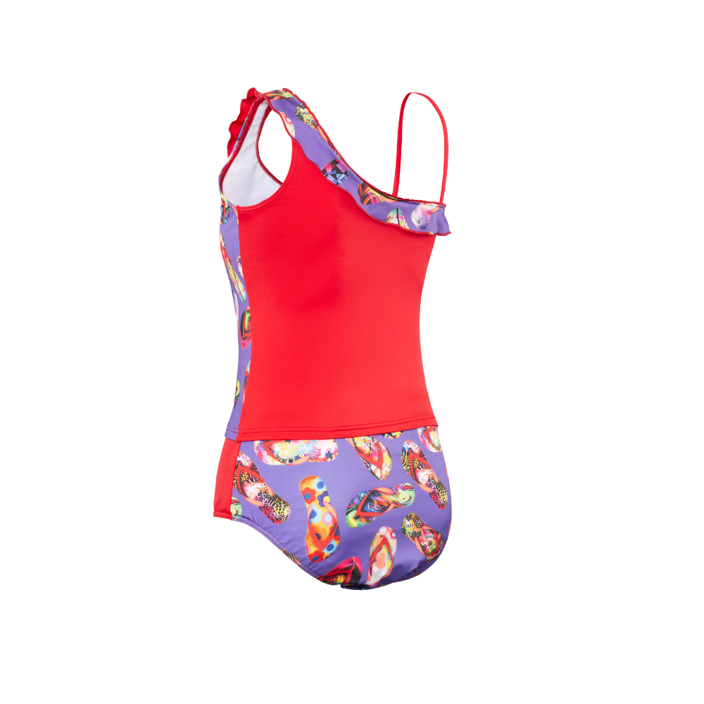Girl's Flipflop tankini w/briefs swimsuit- back