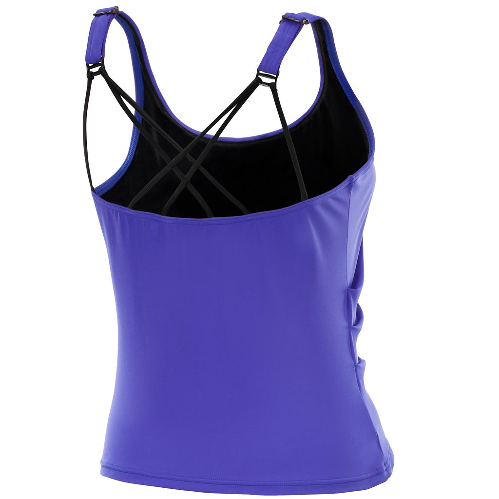 Kes-Vir Ladies Tankini Top in Purple - Incy Wincy Swimstore