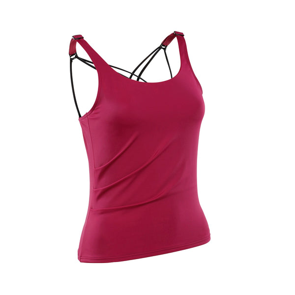 Kes-Vir Ladies Tankini Top in Cherry - Incy Wincy Swimstore